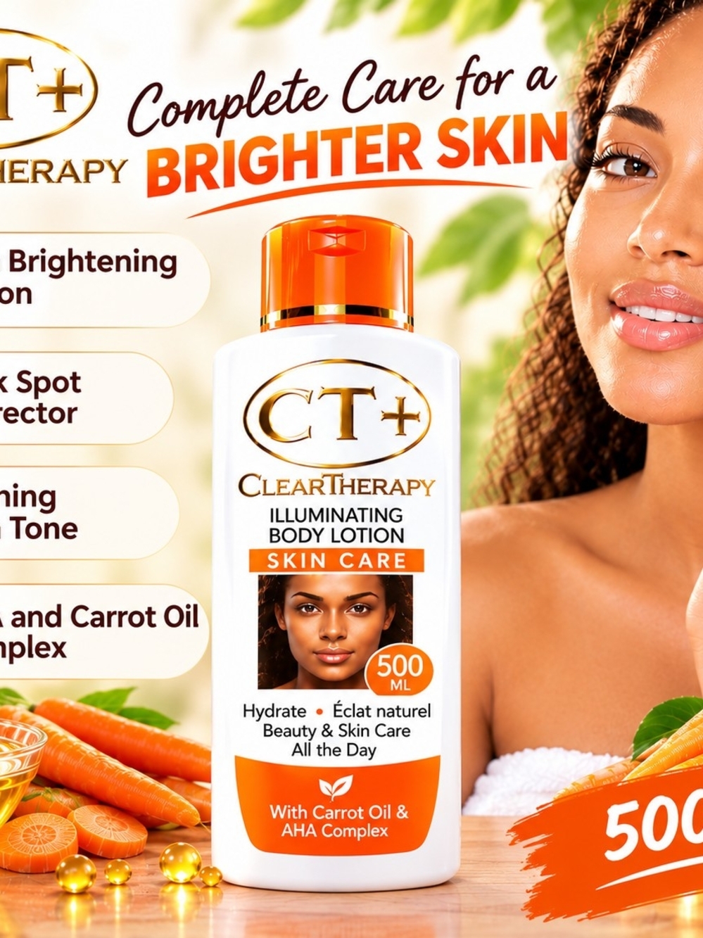 therapy Illuminating Body Lotion — White & Orange Packaging